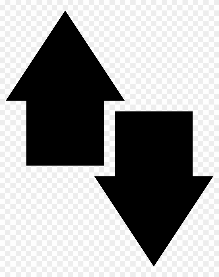 Clip Art Up And Down Opposite Arrows Symbol Side By - Up And Down Symbol #1470371