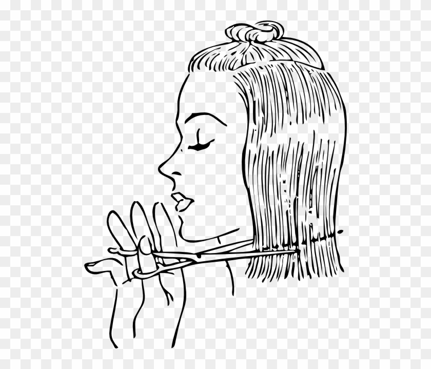 Clip Freeuse Cutting Womens Hair I Royalty Free Public - Clip Freeuse Cutting Womens Hair I Royalty Free Public #1471562