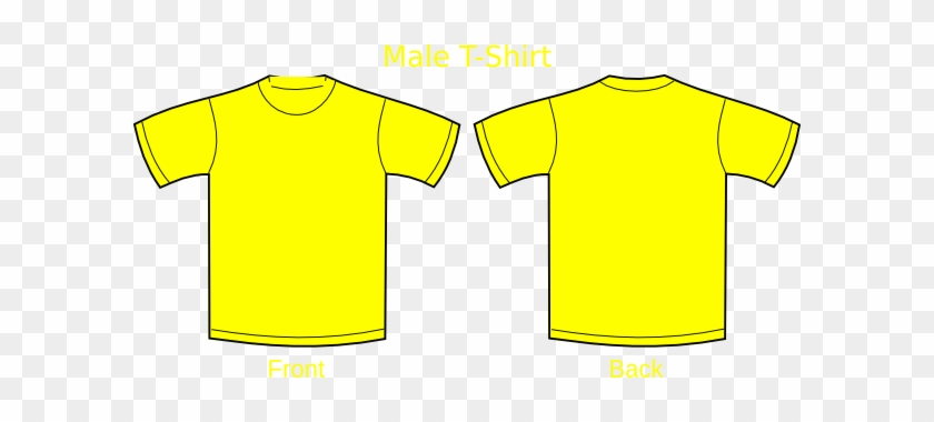 Gold Clipart Tshirt - Yellow T Shirt Vector #1472113