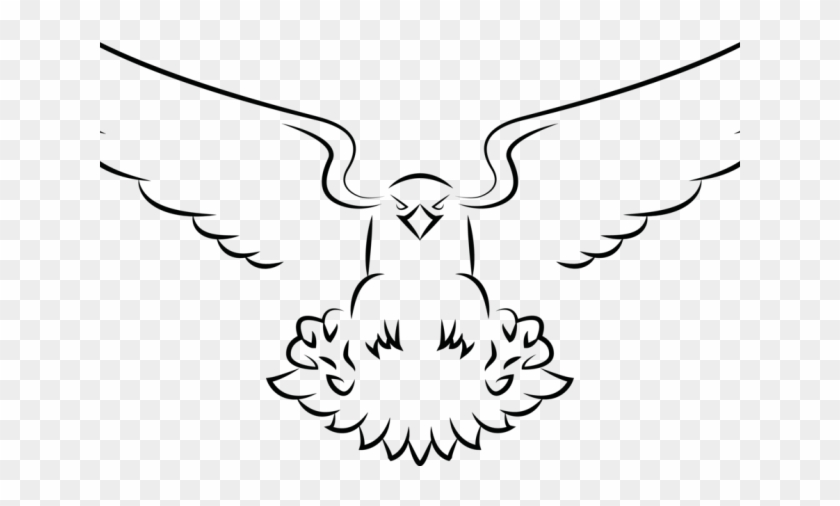 Drawn Eagle Simple - Eagle Drawing Png #1472272