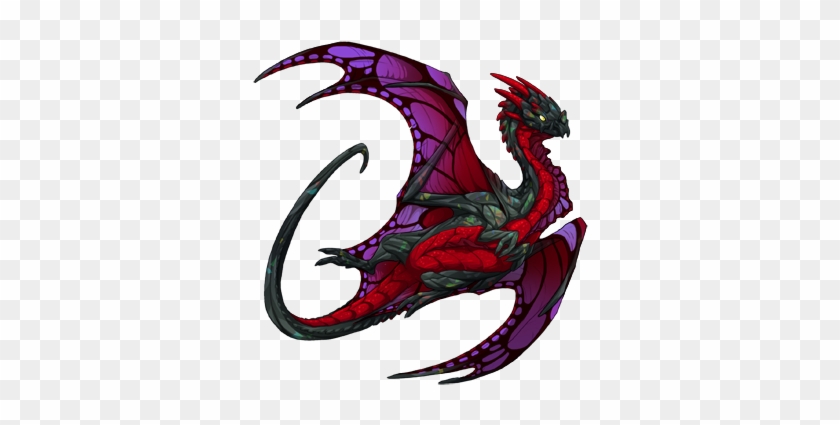 19486186 350 - Cartoon Evil Dragon Flying #1472729