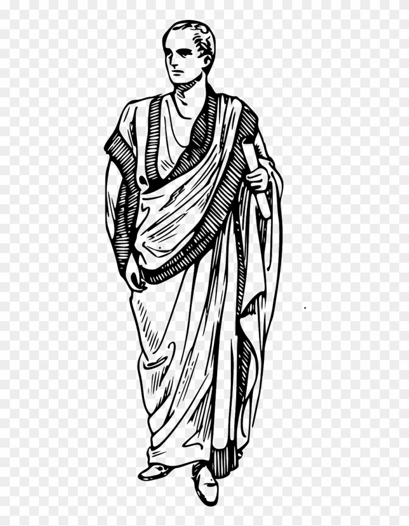 Drawing Cloaks Greece Ancient - Roman Toga Drawing #1473879