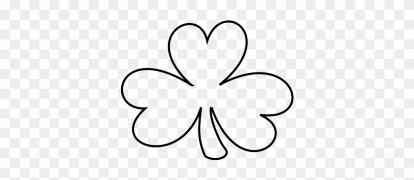 Shamrock Saint Patrick's Day White Clover Line Art - Shamrock Saint Patrick's Day White Clover Line Art #1474384