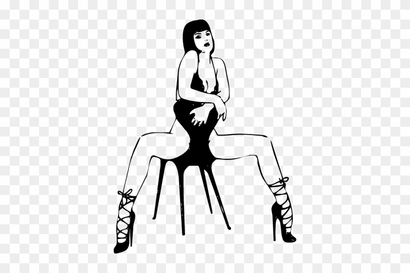Stripper On Chair Sticker - Stripper On Chair Sticker #1475551