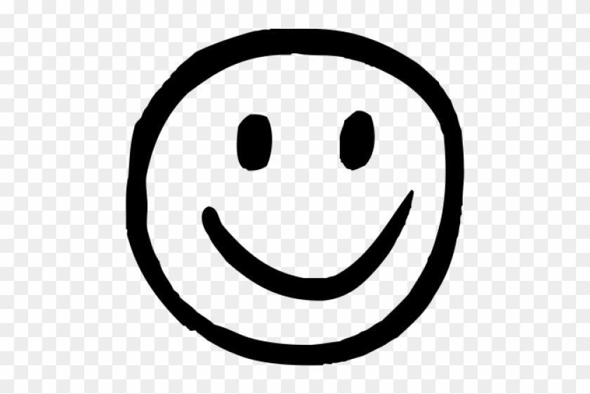 Drawn Smile Black And White - Drawn Smile Black And White #1478497