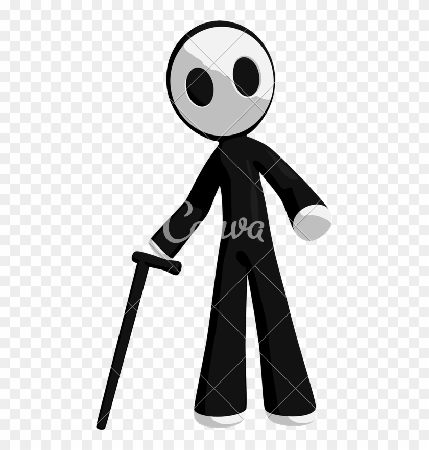 Character Mascot Walking With Cane - Character Mascot Walking With Cane #1479684