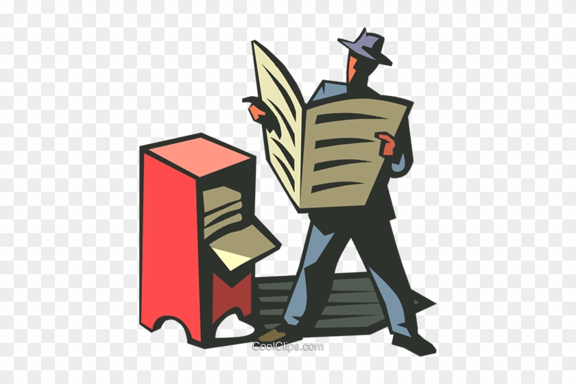 Businessman Reading A Newspaper Royalty Free Vector - Businessman Reading A Newspaper Royalty Free Vector #1481044