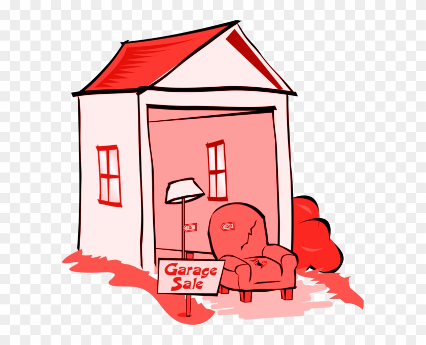 House With Garage Sale Sign In Front - House With Garage Sale Sign In Front #1482153