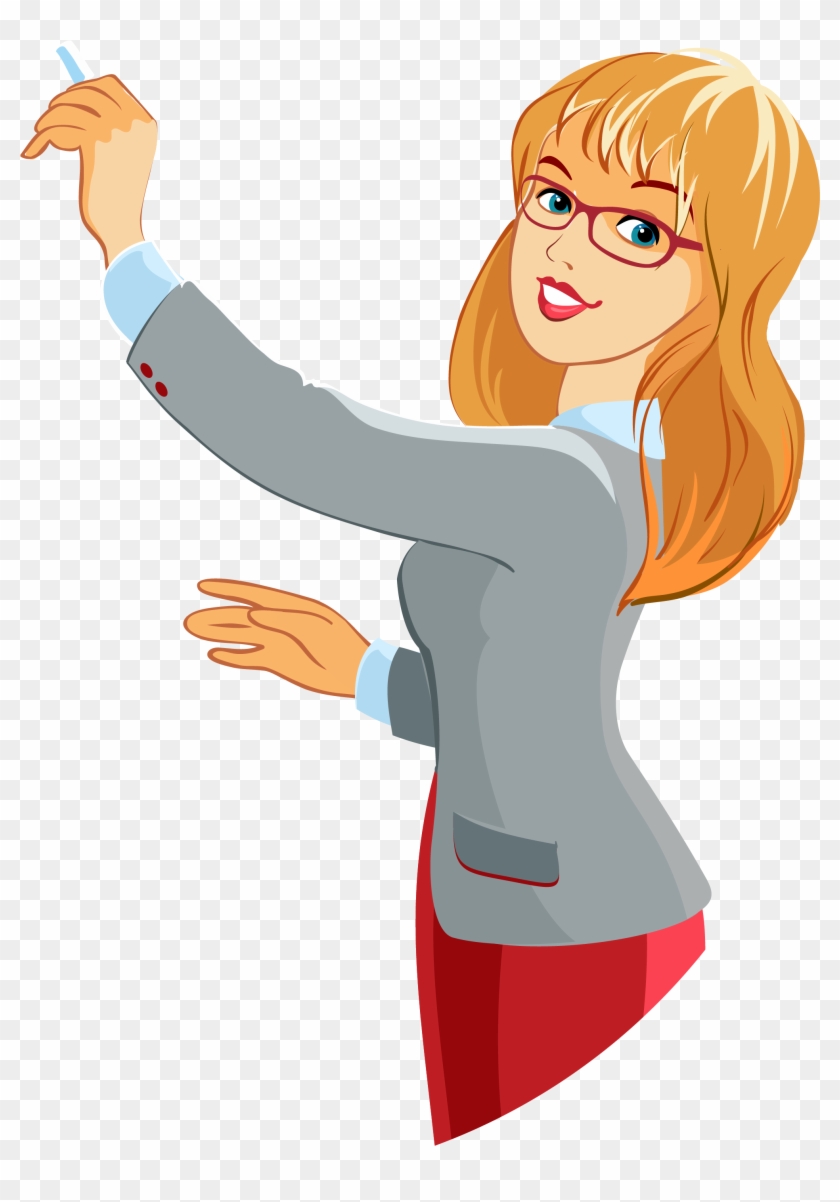 Teacher Character Cartoon Illustration - Teacher Figure #231347