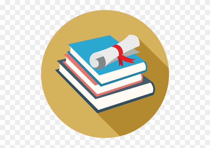 Books With Diploma On Top Icon - Iconos Libros #231470