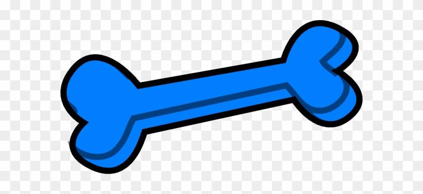 Blue Single Bone Clip Art At Clker - Bone Blue #231790