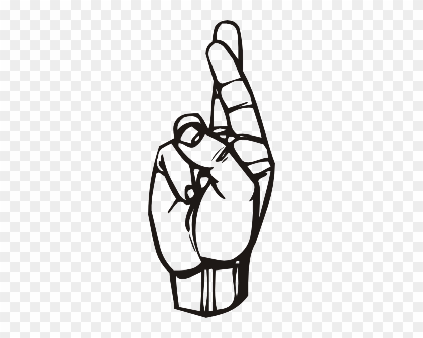 Free Vector Sign Language R Clip Art - Sign Language R Clipart #232219