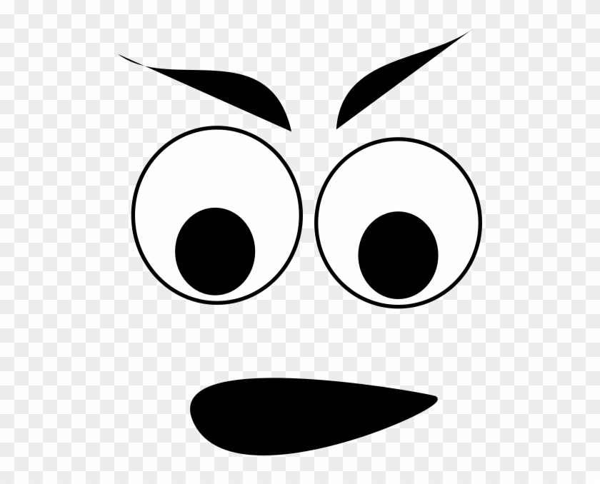 Black Eyed Mad Face Clip Art At Clker - Eyes Png Cartoon Mad #232800