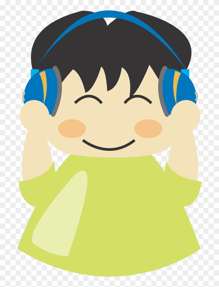 Headphones Clipart Audible - Menino Com Fone De Ouvido #233811
