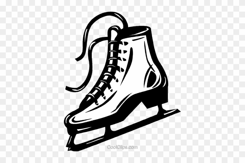 Figure Skate Royalty Free Vector Clip Art Illustration - Figure Skate Royalty Free Vector Clip Art Illustration #1483098