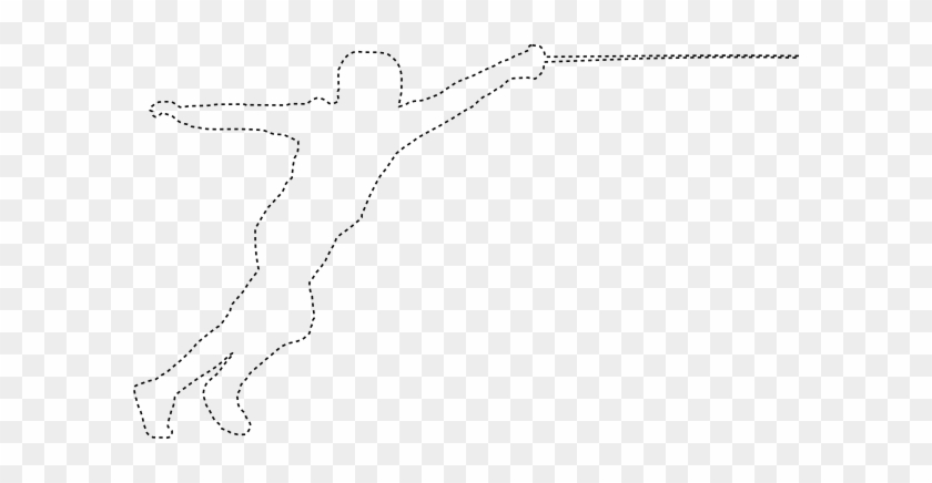 Clipart Royalty Free Library Fencer Silhouette Dotted - Clipart Royalty Free Library Fencer Silhouette Dotted #1483578