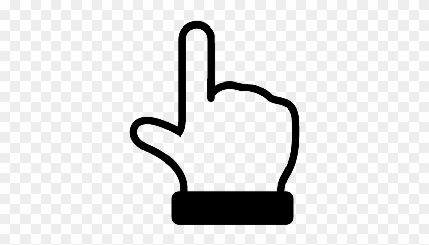 Hand Outline Pointing Upward Vector - Hand Outline Pointing Upward Vector #1485981