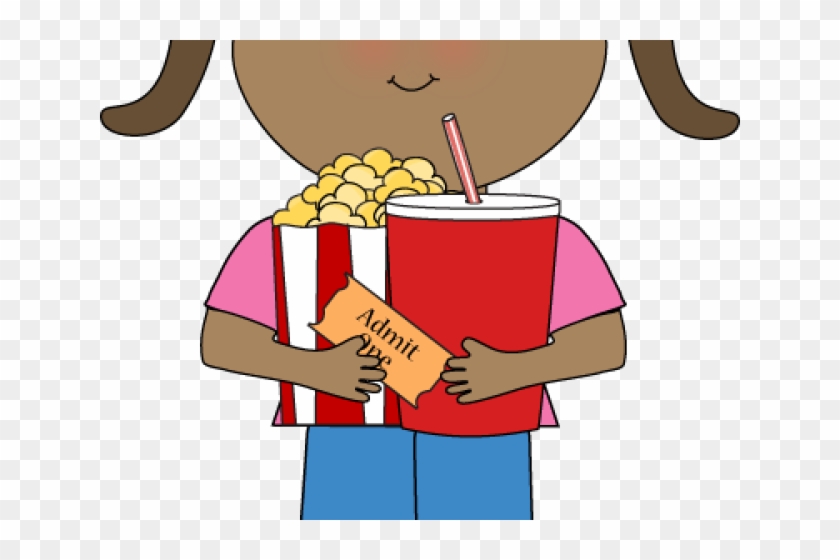 Popcorn Clipart Girl - Popcorn Clipart Girl #1486367