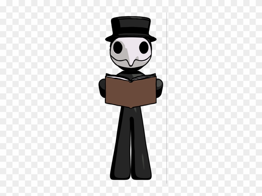 Black Plague Doctor Man Reading Book While Standing - Black Plague Doctor Man Reading Book While Standing #1488073