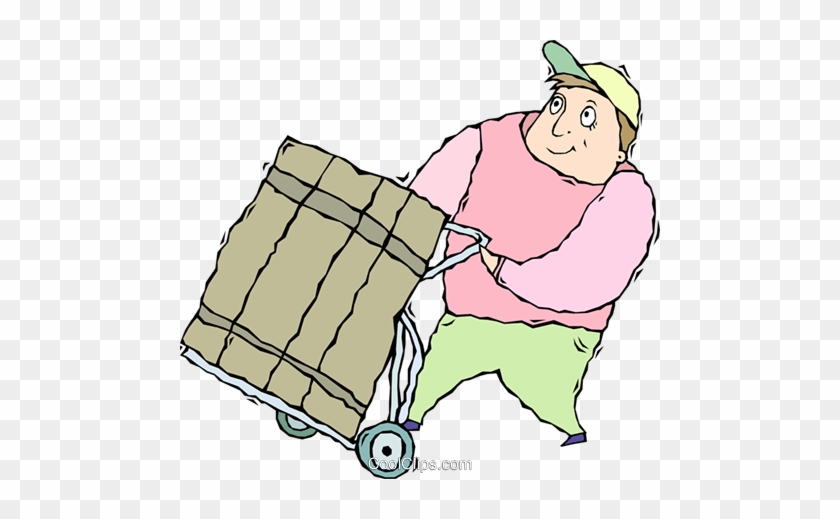 Delivery Person Royalty Free Vector Clip Art Illustration - Delivery Person Royalty Free Vector Clip Art Illustration #1489476