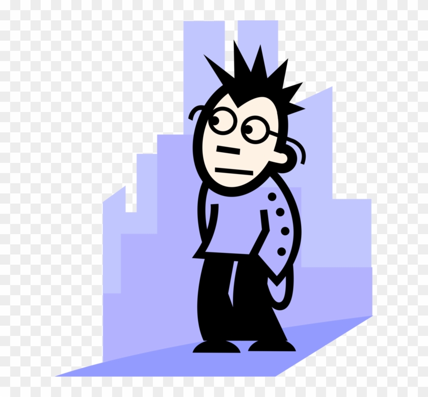 Clip Royalty Free Stock Teenage With Spiked Hair Vector - Clip Royalty Free Stock Teenage With Spiked Hair Vector #1489994