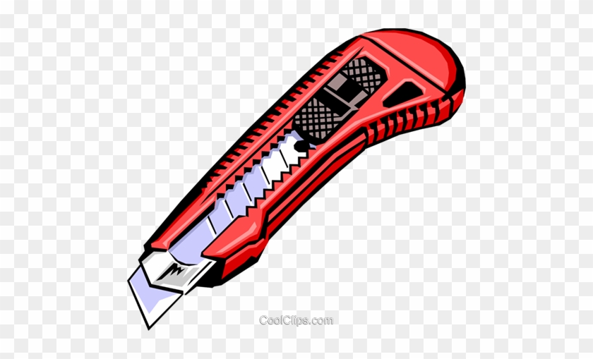 Utility Knife Royalty Free Vector Clip Art Illustration - Utility Knife Royalty Free Vector Clip Art Illustration #1490807