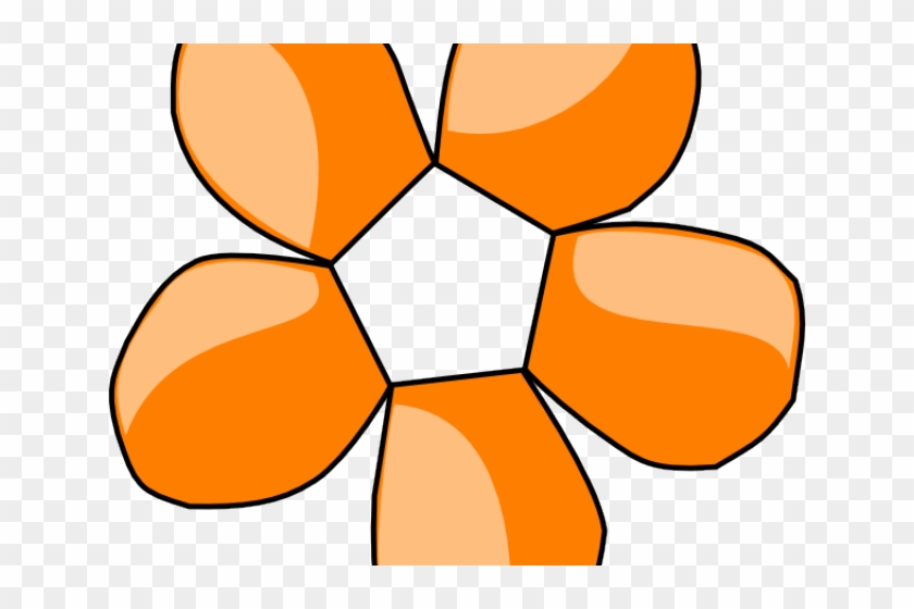 Orange Flower Clipart Fower - Orange Flower Clipart Fower #1491030