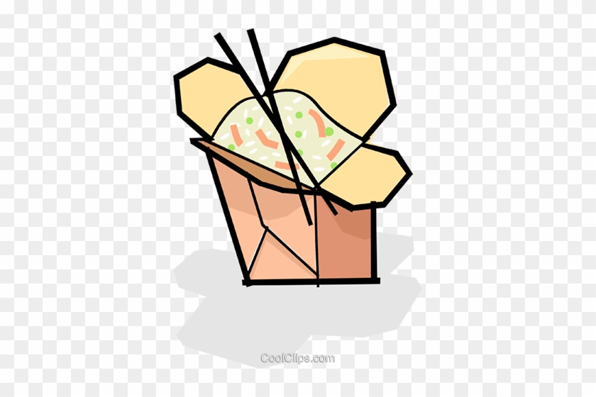 Carton Of Rice With Chopsticks Royalty Free Vector - Carton Of Rice With Chopsticks Royalty Free Vector #1492390