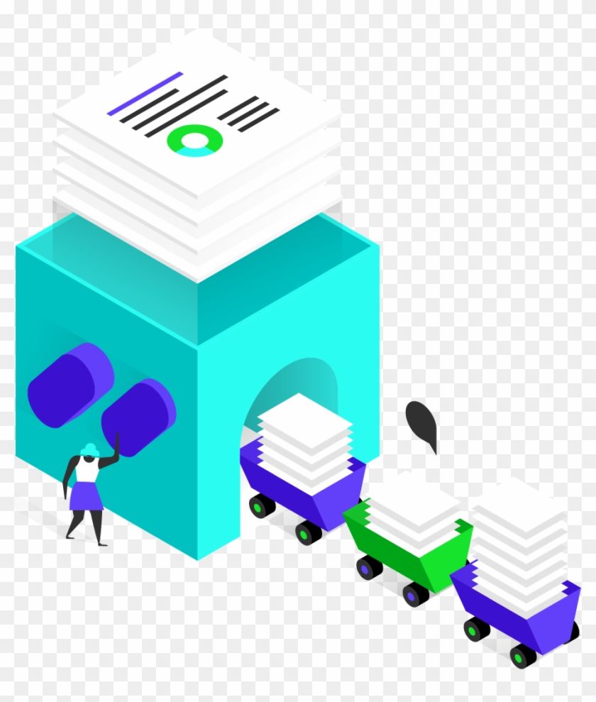 Illustration Of Content Going Through A Processing - Illustration Of Content Going Through A Processing #1493954