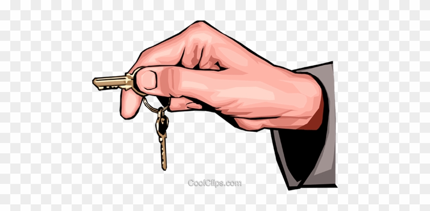 Hand Holding Keys Royalty Free Vector Clip Art Illustration - Hand Holding Keys Royalty Free Vector Clip Art Illustration #1496874