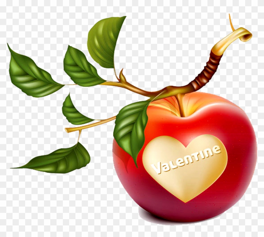 Svg Royalty Free Stock Apple Clip Art Romantic Heart - Svg Royalty Free Stock Apple Clip Art Romantic Heart #1498395