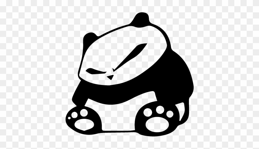 Angry Panda Vinyl Sticker - Angry Panda Vinyl Sticker #1498586