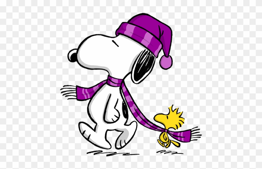 Snoopy & Woodstock~purple Scarf - Snoopy & Woodstock~purple Scarf #1499821