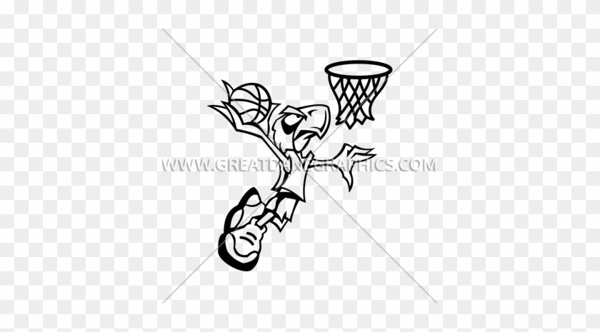Cartoon Basketball Falcon - Cartoon Basketball Falcon #1500005