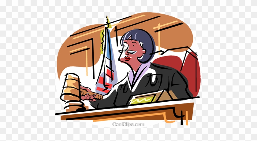 Judge Royalty Free Vector Clip Art Illustration - Judge Royalty Free Vector Clip Art Illustration #1501209