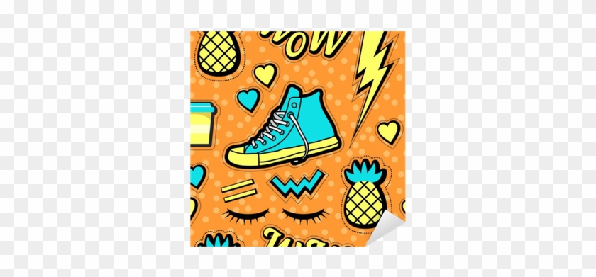 Vector Neon Pop Background 80s, 90s Sticker • Pixers® - Vector Neon Pop Background 80s, 90s Sticker • Pixers® #1503717