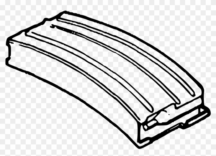 M16 Rifle Magazine Linedraw - M16 Rifle Magazine Linedraw #1504363