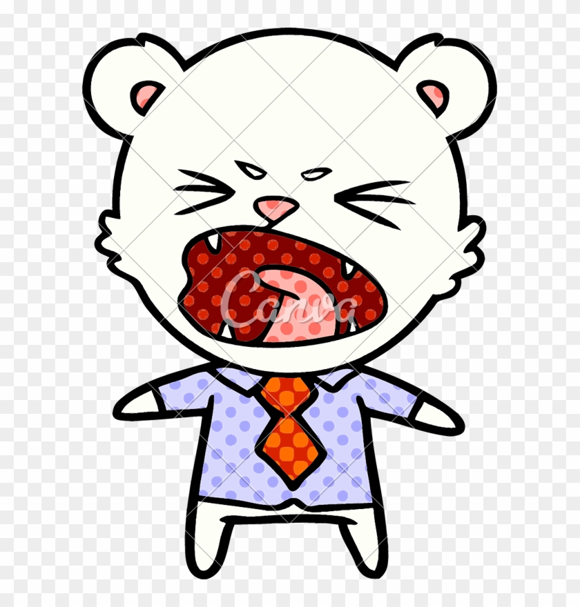 Angry Polar Bear Cartoon - Angry Polar Bear Cartoon #1504667