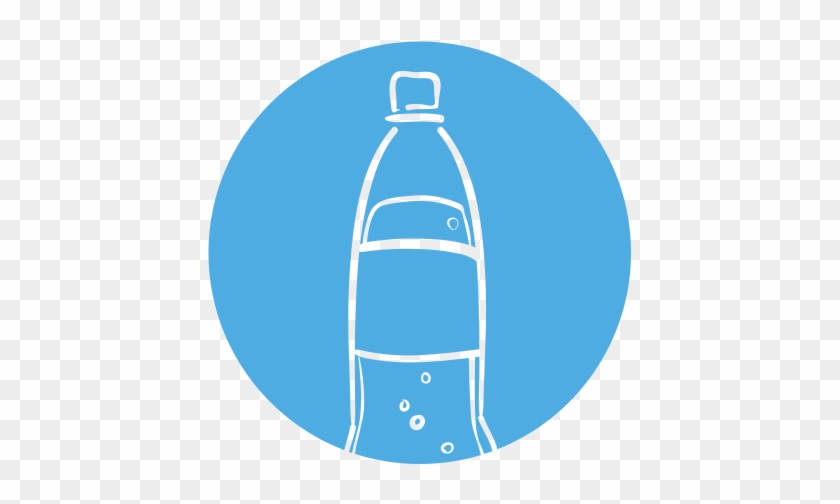 Silhouette Soda Bottle Bubbles Blue Circle - Silhouette Soda Bottle Bubbles Blue Circle #1505561