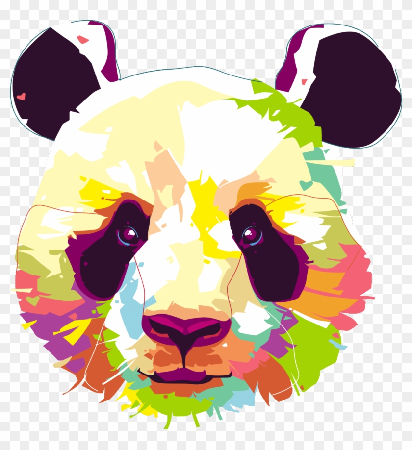 Sticker Pop Art Panda Ambiance Sticker Col Sand A011 - Sticker Pop Art Panda Ambiance Sticker Col Sand A011 #1506432