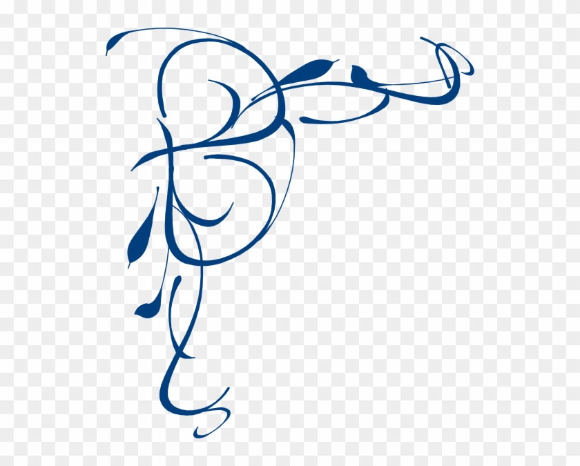 Floral Swirl Upper Left Clip Art - Vine Clip Art #235768