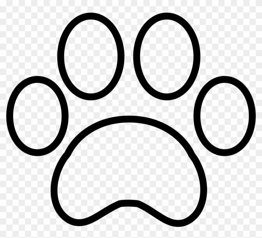 White Paw Print - Paw Print Outline Svg #235808