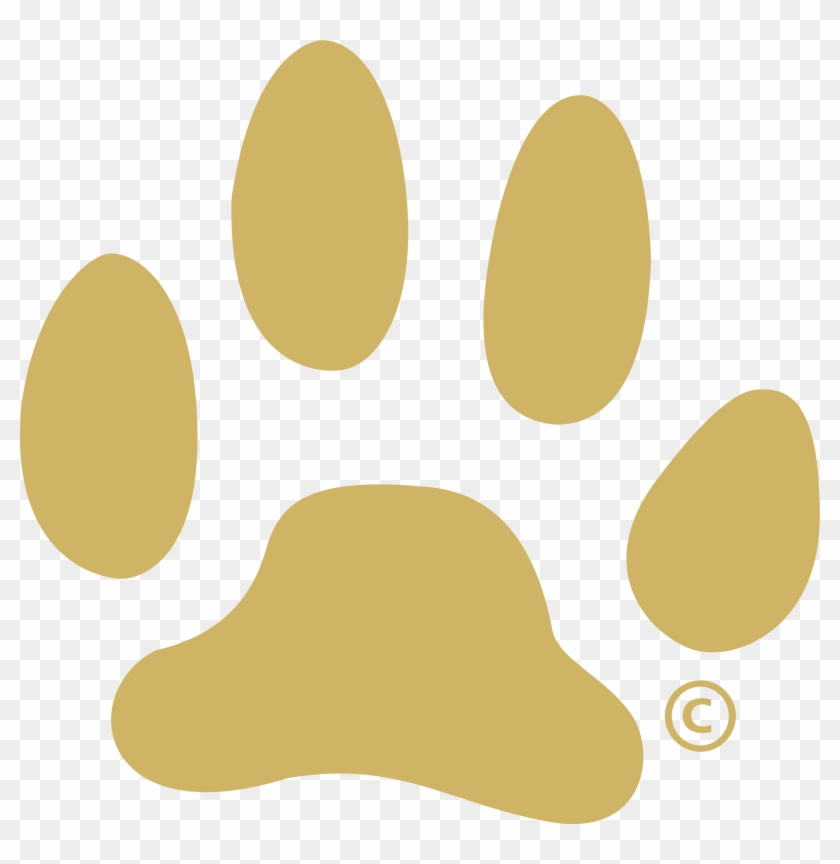 Paw Prints - Gold Pawprints Clip Art #235898