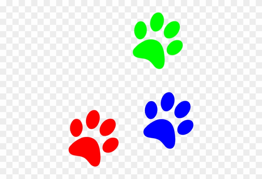 Primarylors Paw Prints Clip Art At Clker Vector Clip - Paw Print Clip Art #236093