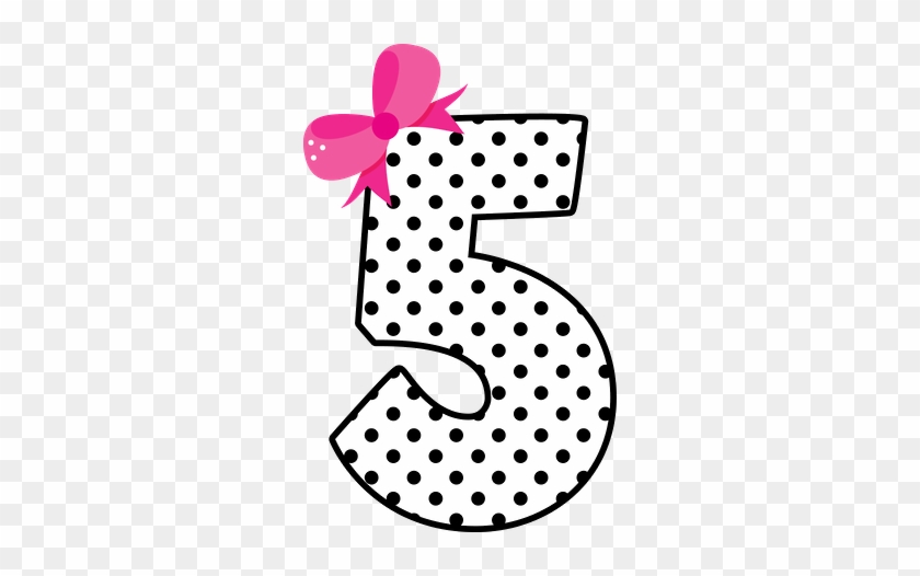 Letras, Números E Símbolos - Cute Number 5 Clipart #236374