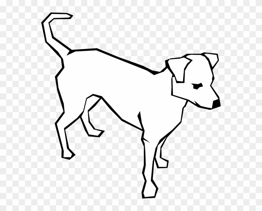 Dog Simple Drawing Clip Art Free Vector - Simple Black And White Art #236506