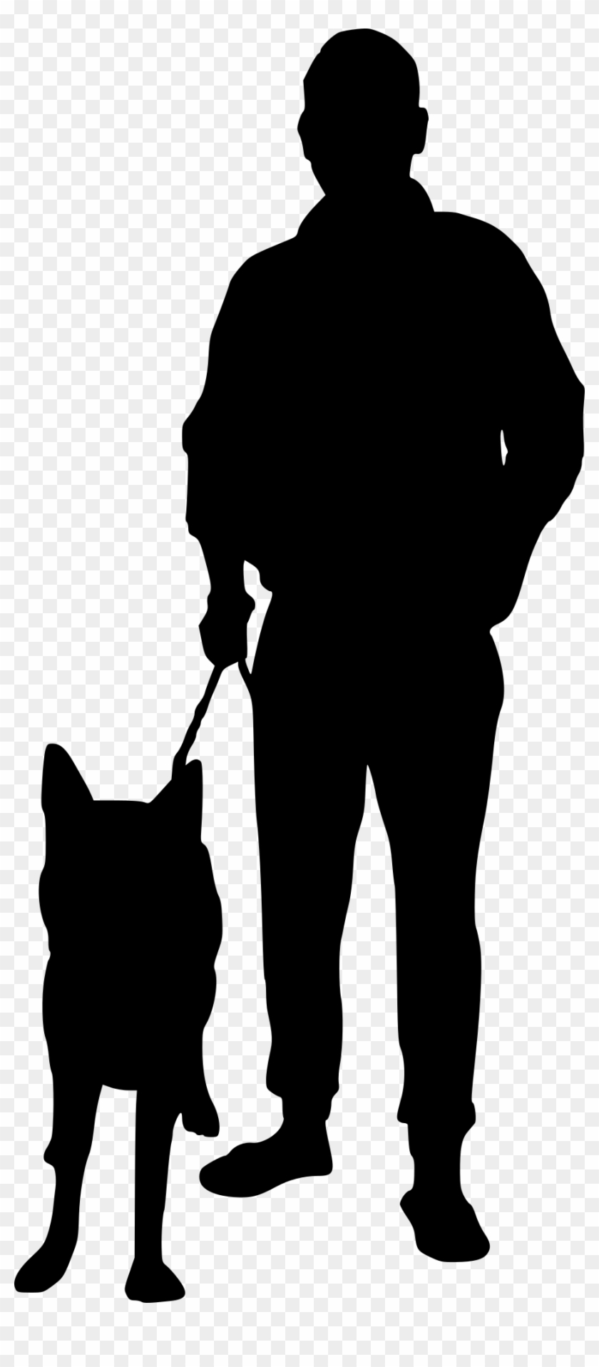 Dog Walking Silhouette - People Walking Silhouette Png #236827