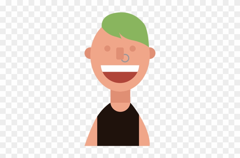 Clip Art Piercings Menino Punk Cabelo Verde Transparent - Clip Art Piercings Menino Punk Cabelo Verde Transparent #1507987