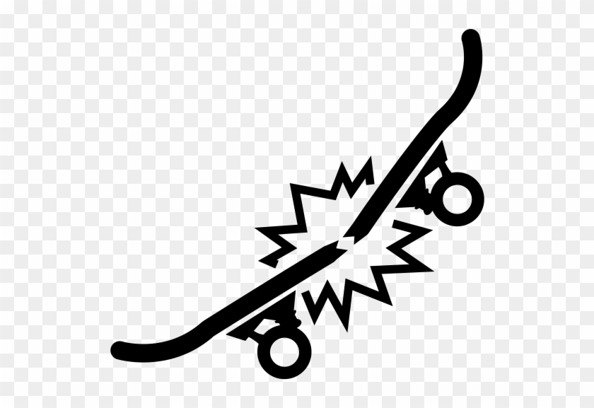 Skate Clipart Broken Skateboard - Skate Clipart Broken Skateboard #1508940