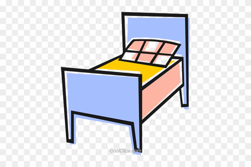 Single Bed Royalty Free Vector Clip Art Illustration - Single Bed Royalty Free Vector Clip Art Illustration #1508948